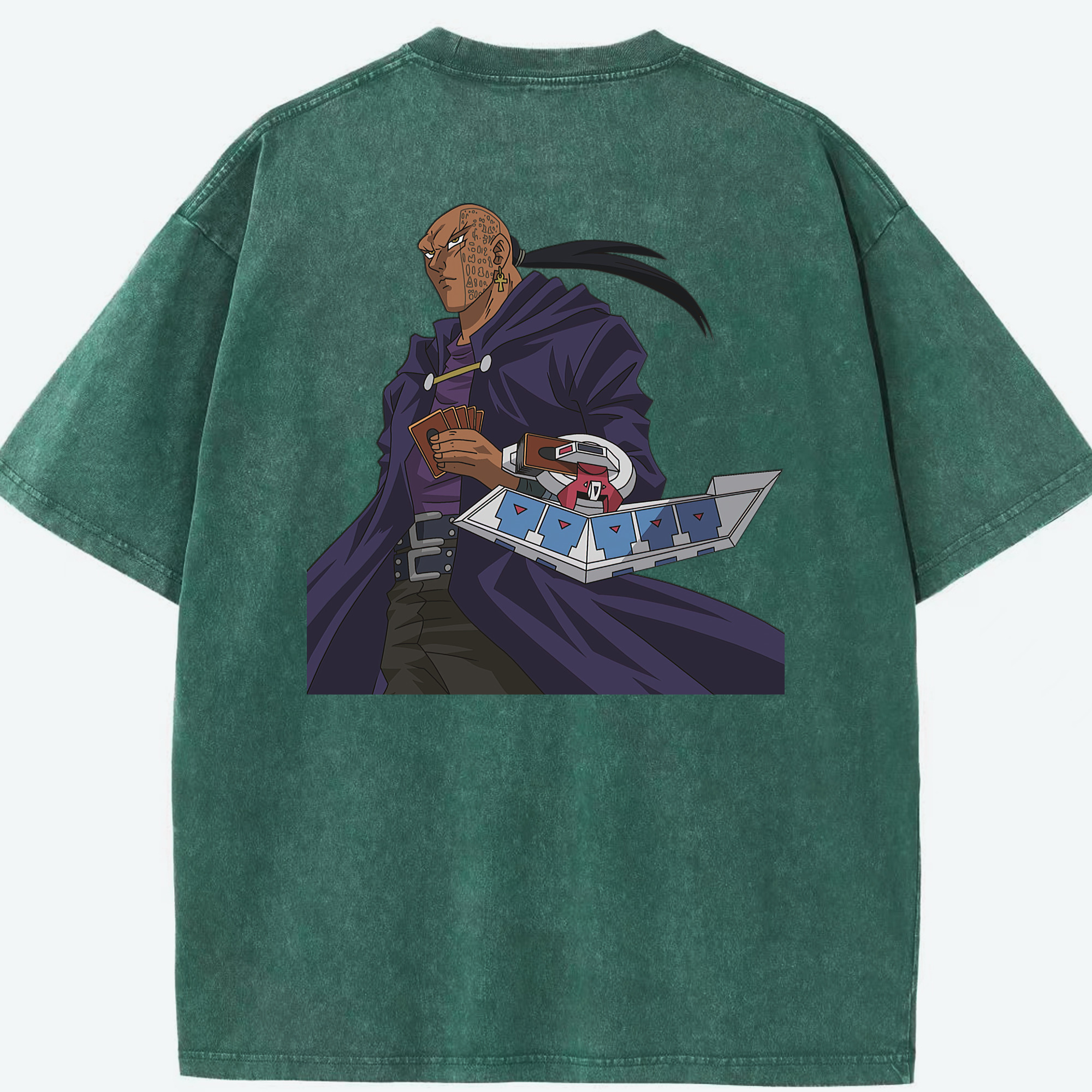 （画像用） 遊☆戯☆王 Yu-Gi-Oh! 綿100% ヴィンテージ風 半袖Tシャツ（背面プリント）